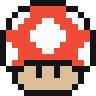 Champignon rouge 8 bits