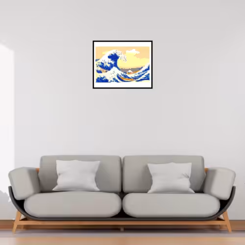 La Grande vague de Kanagawa de Katsushika Hokusai encadré