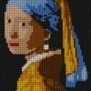 Tableau pixel art La Jeune Fille à la perle en perles à repasser