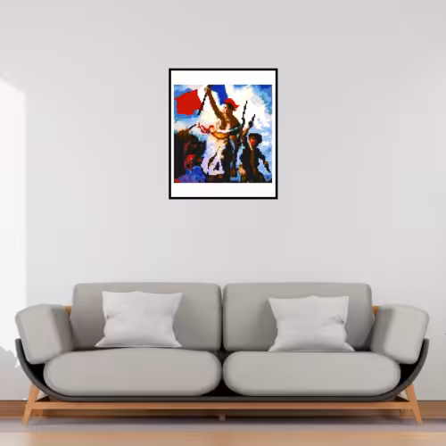 La Liberte guidant le peuple d’Eugène Delacroix encadré