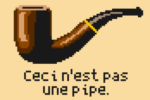 La Trahison des images de René Magritte en pixels