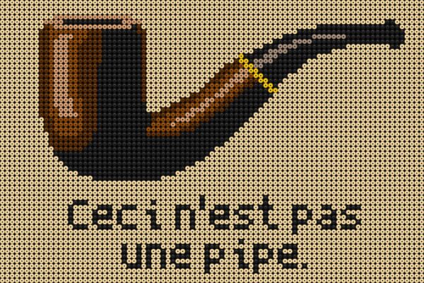 La Trahison des images de René Magritte en perles