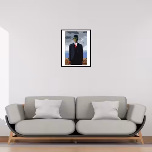 Le Fils de l’homme de René Magritte encadré