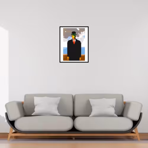 Le Fils de l’homme de René Magritte encadré