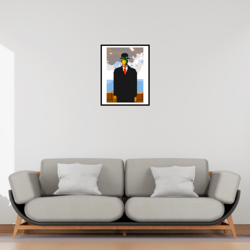 Le Fils de l’homme de René Magritte encadré