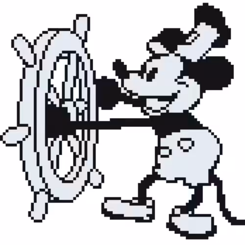 kit tableau pixel art - Pop - Steamboat Willie 1929
