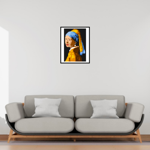 La Jeune Fille à la perle dans un cadre