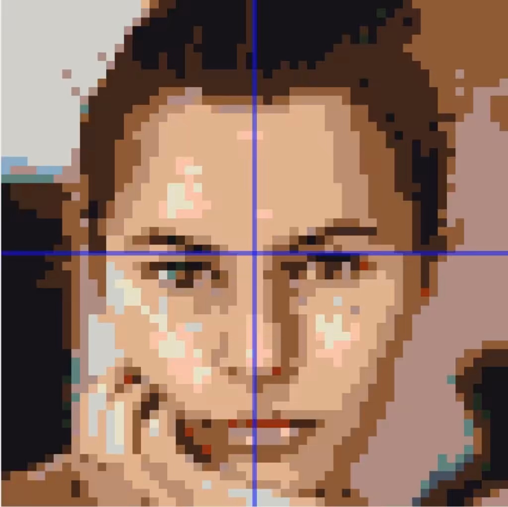 Rendu mosaïque 2x2 plaques — effet très pixelisé