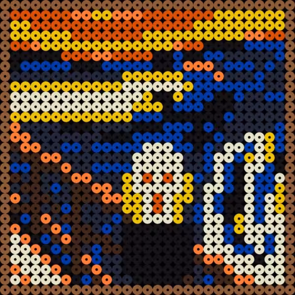 Tableau pixel art le cri - Munch