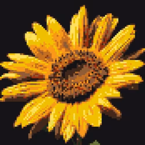 Tournesol en pixel art